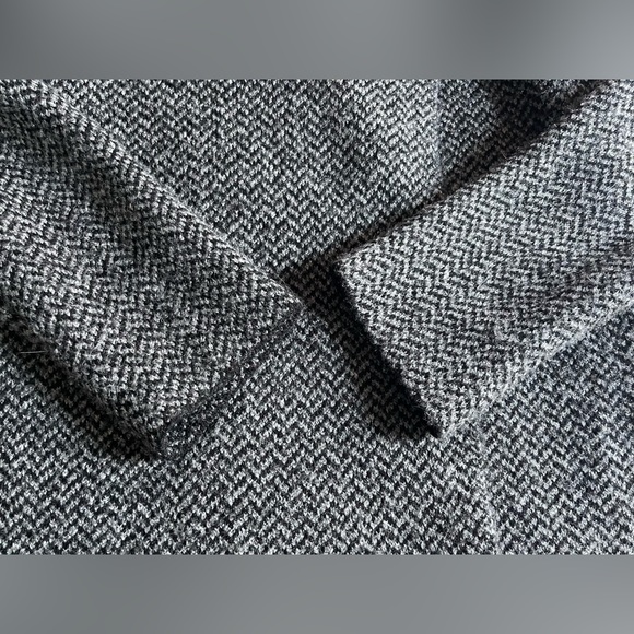 Ellen Tracy Chevron Wool Blend Sweater Jacket Size Large - Picture 5 of 11